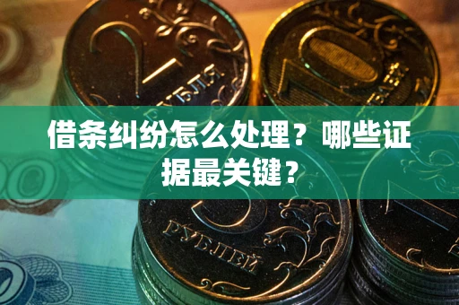 济南借条纠纷怎么处理？哪些证据最关键？