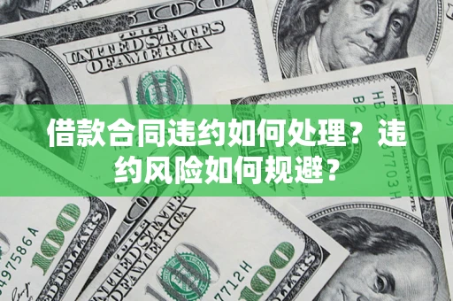 济南借款合同违约如何处理？违约风险如何规避？