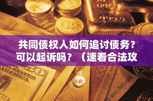 济南共同债权人如何追讨债务？可以起诉吗？（速看合法攻略）